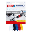 Kabelmanager tesa On Off 12mmx20cm assorti 5st