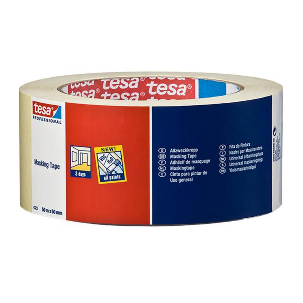Afplaktape tesa Professional 4323 50mmx50m creme