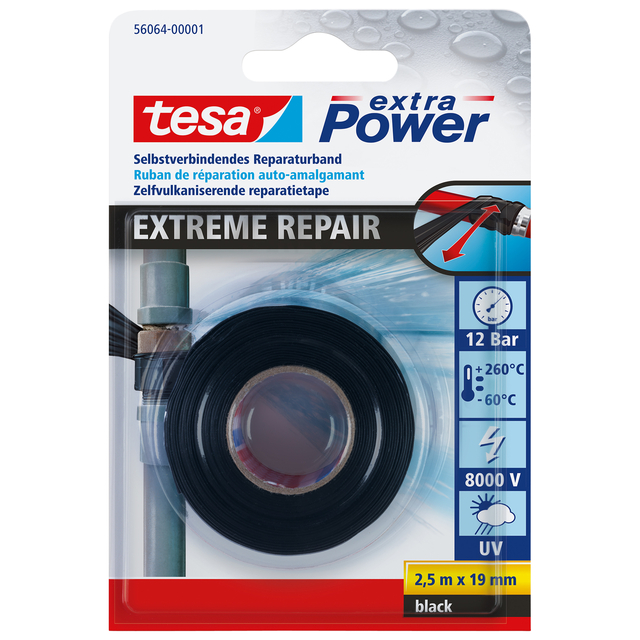 [56064-00001-00] Reparatietape tesa Extreme Repair 2.5mx19mm zwart