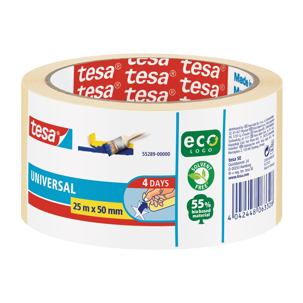 Afplaktape tesa Economy 50mmx25m beige