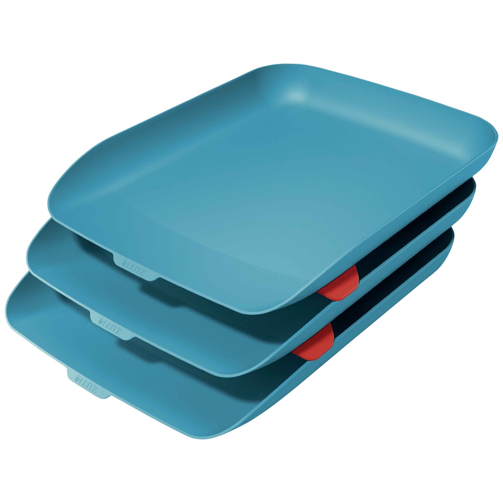 Brievenbak Leitz Cosy set van 3 A4 blauw
