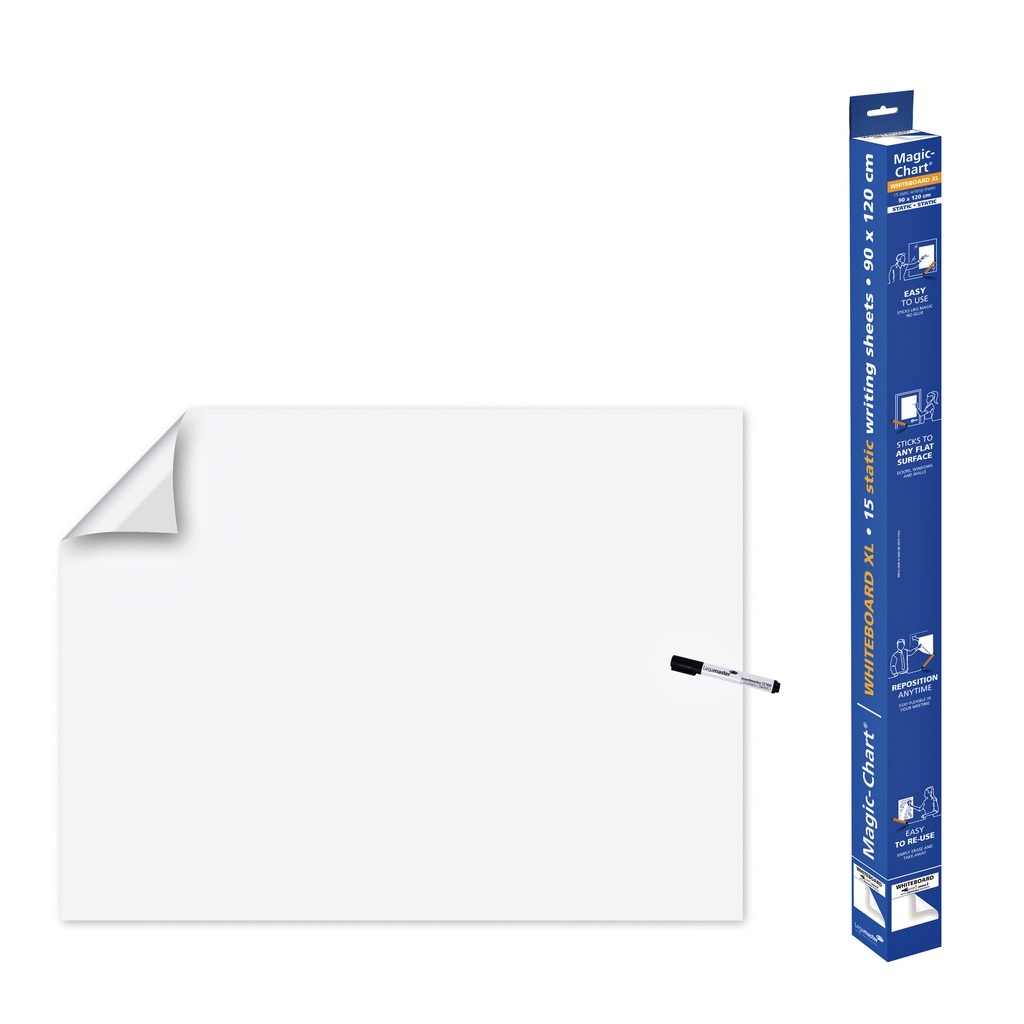 [7-159154] Magic Chart Legamaster whiteb XL 90x120cm wt 15v