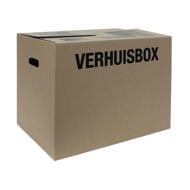 [10080] Verhuisdoos IEZZY 480x320x360 enkelgolf bruin 3mm
