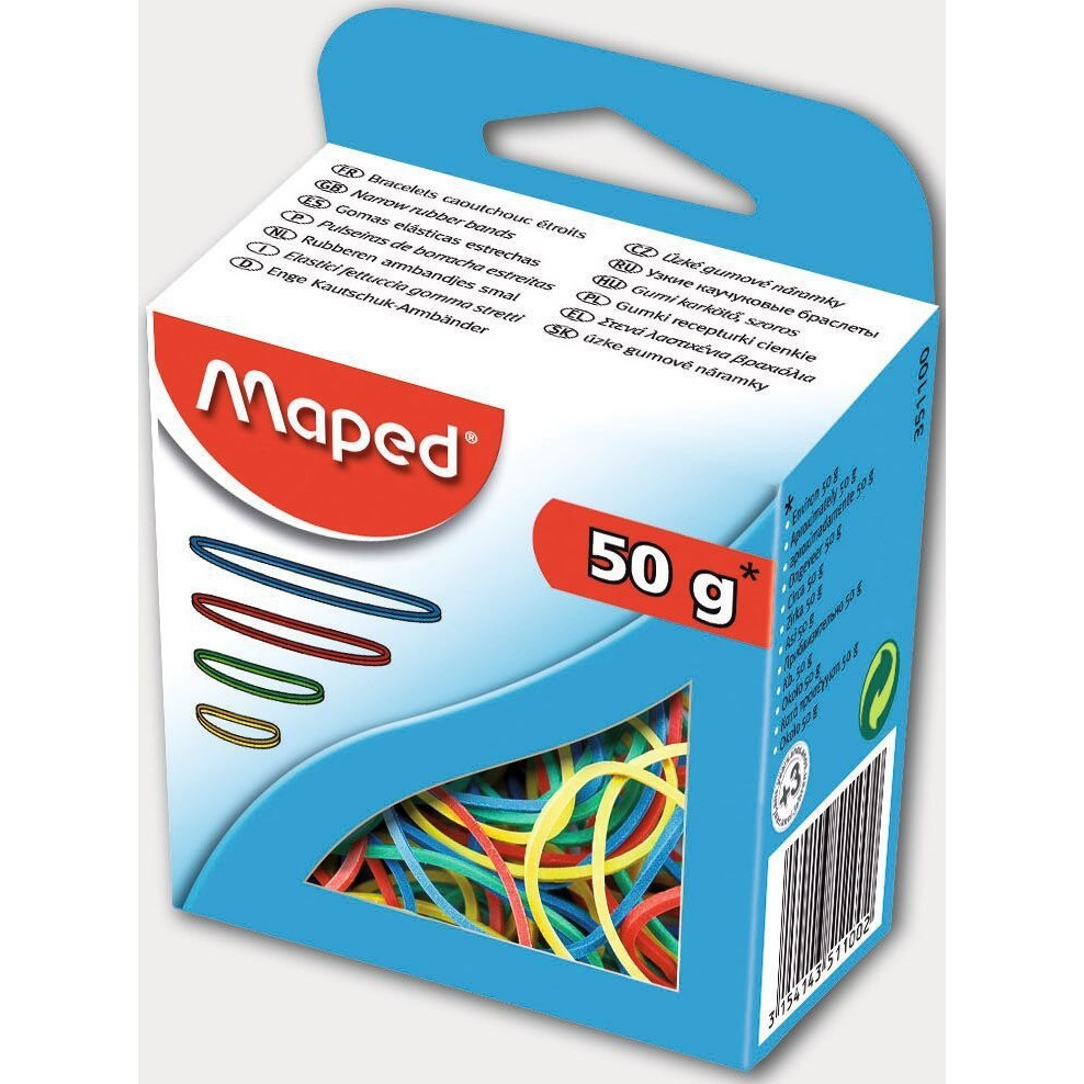 [351100] Elastiek Maped 50 gram assorti