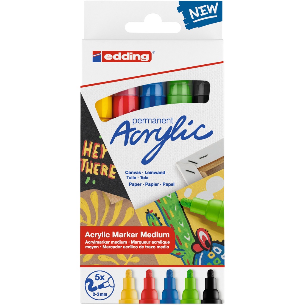 Acrylmarker edding e-5100 M basis assorti 5st