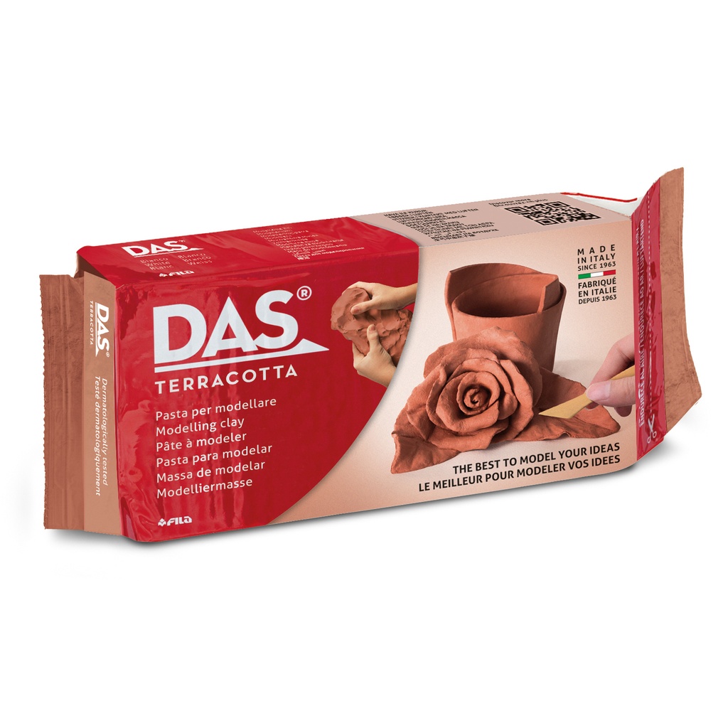 [F387600] Boetseerklei DAS luchthardend 1000 gram terracotta