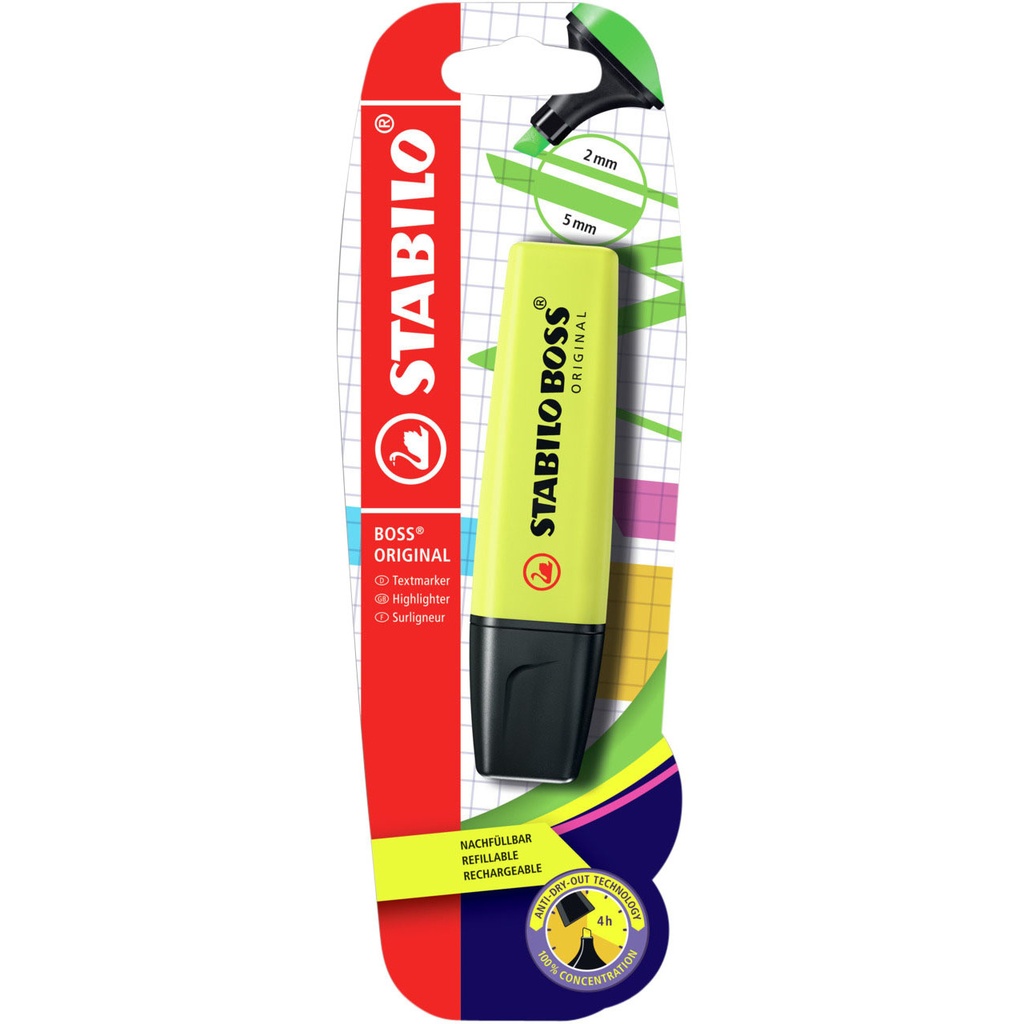 [B-10129-10] Markeerstift STABILO BOSS 70/24 geel blister