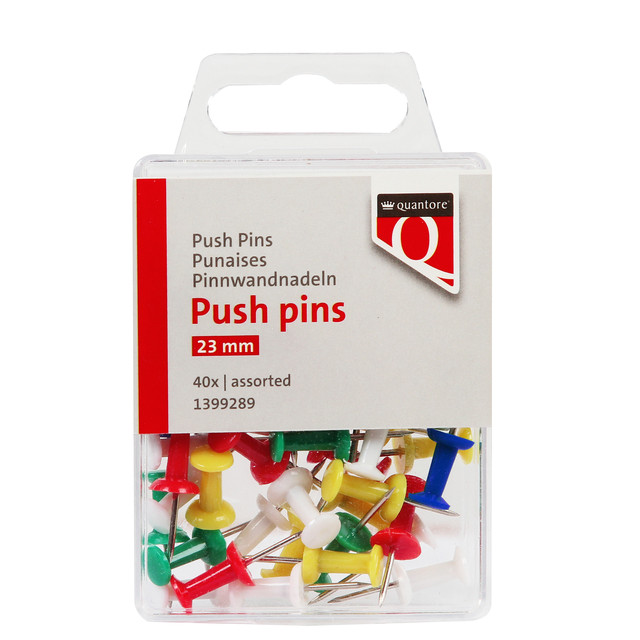 [1399289] Push Pins Quantore assorti 40 stuks