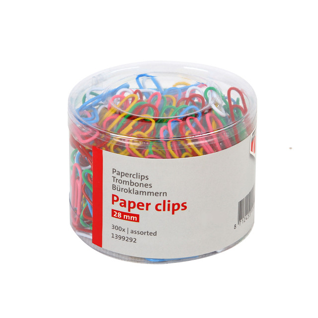 [1399292] Paperclip Quantore 28mm assorti 300 stuks