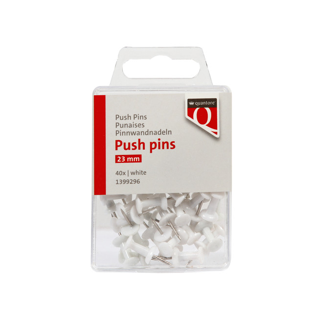 [1399296] Push Pins Quantore wit 40 stuks