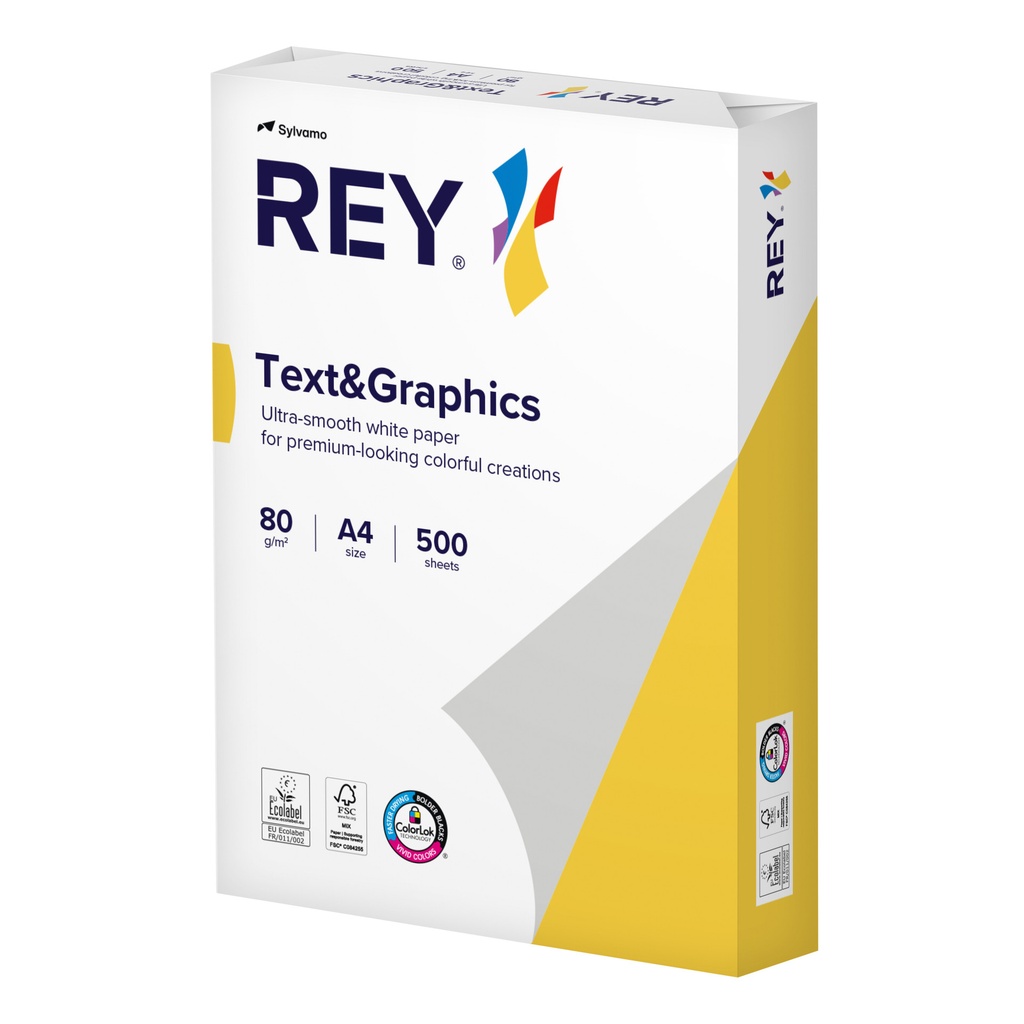 [RYTFS080X408] Kopieerpapier Rey Text Graphics A4 80gr wit