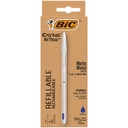 Balpen Bic Cristal Re-new 1 pen + 2 vull M blauw
