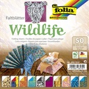 Vouwblaadjes Folia 80gr 15x15cm 50v 2z wildlife
