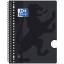Collegeblk Oxf A4+ lijn 4gaats 180pag 80gr zwart