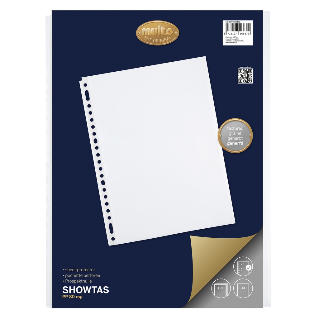 [MU-3007230400] Showtas Multo 23r PP 0.08mm nerf 10 stuks