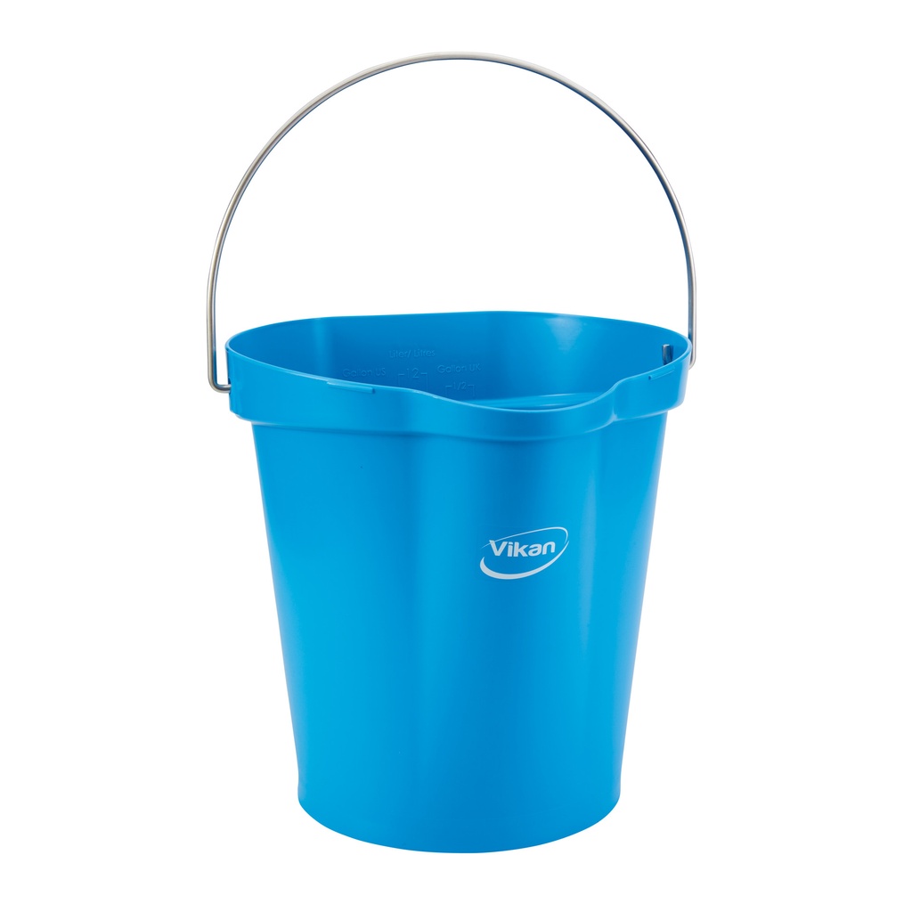 [56863] Emmer Vikan met schenktuit en maat 12l blauw