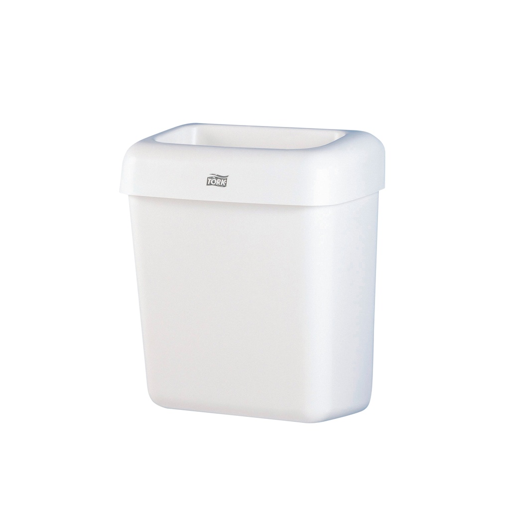 Afvalbak Tork B2 open inworp 20 liter wit