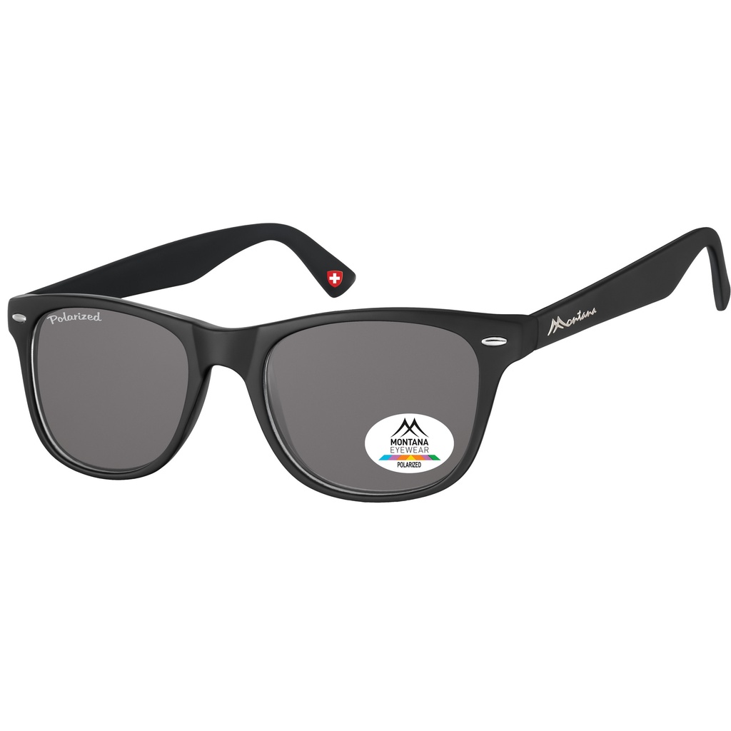 [MP10] Zonnebril Montana Havanna smoke polar glas zwart