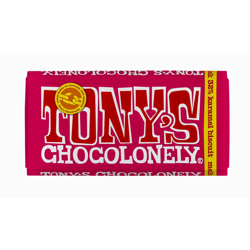 [NLRMKAB180] Chocolade Tony Chocolonely melk karamel biscuit