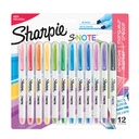 Markeerstift Sharpie S-note 12st assorti