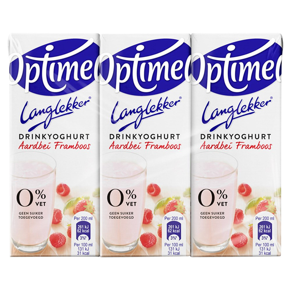 [10630] Drinkyoghurt Optimel LL aardbei framboos 20cl