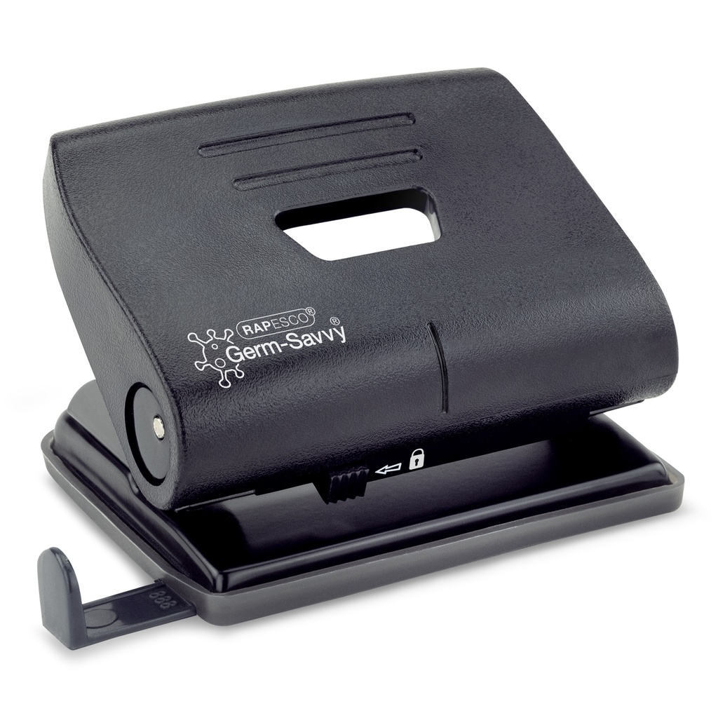 [PF8700B1] Perforator Rapesco Germ-Savvy 820-P 2gaats zwart