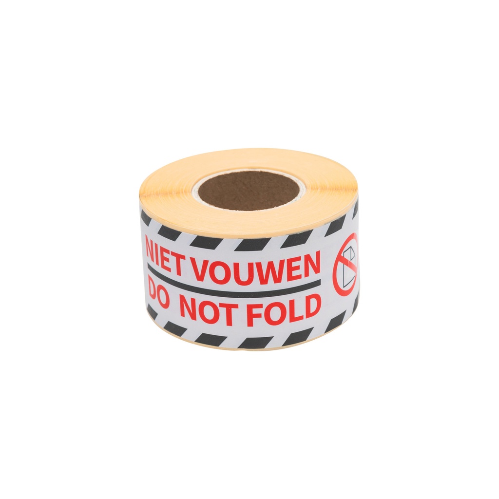 [76102] Etiket Rillprint do not fold wit