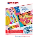 Olie-acrylblok edding 30010 A4 10 vel 300gr wit