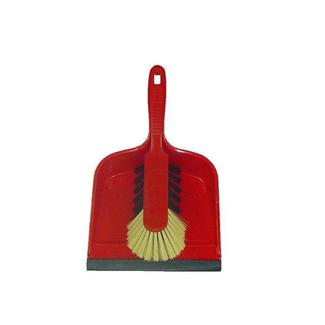 [104091R] Stofblikset Cleaninq kunststof 23x21cm rood
