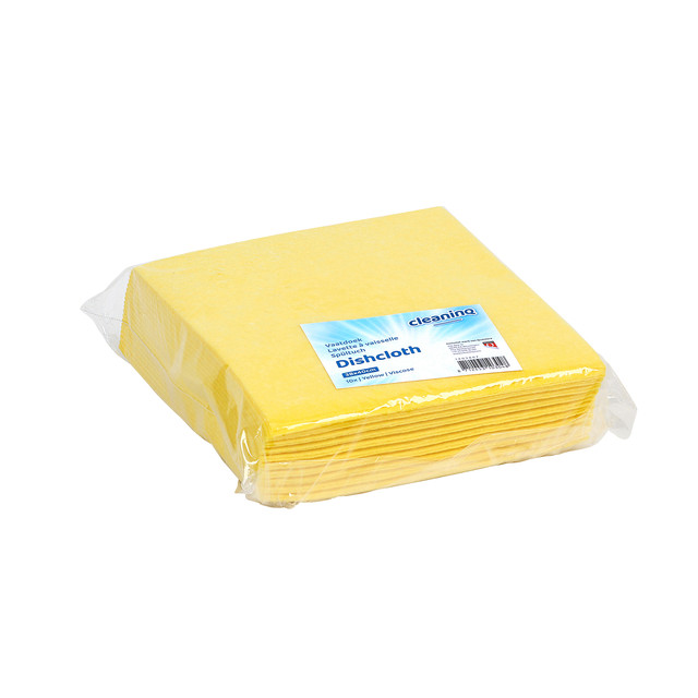 [102099] Werkdoek Cleaninq non-woven 38x40cm geel