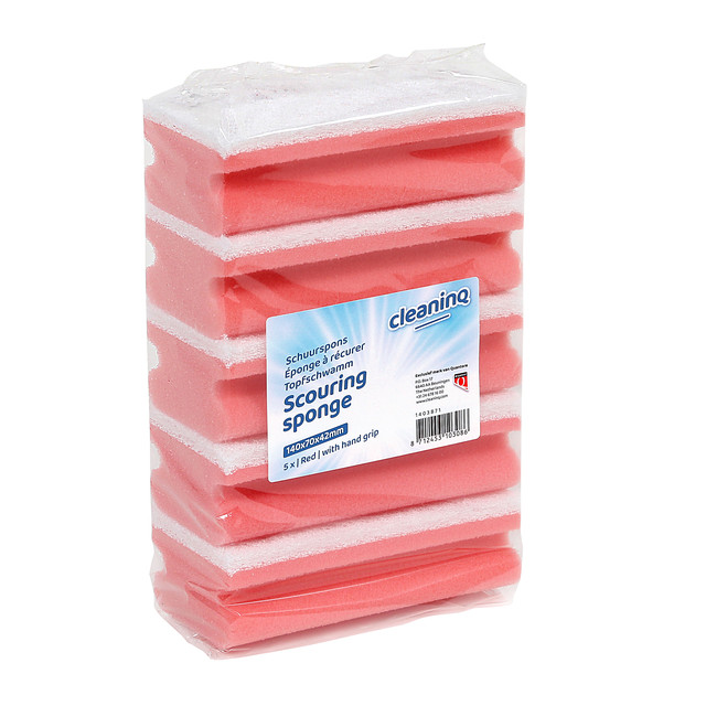 [105023] Schuurspons Cleaninq met greep 140x70x42mm 5st