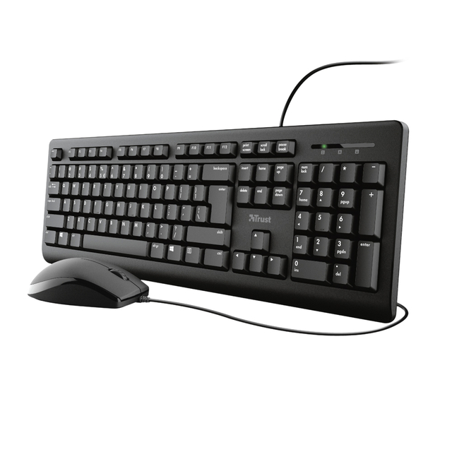 [23970] Toetsenbord Trust Primo + muis QWERTY zwart