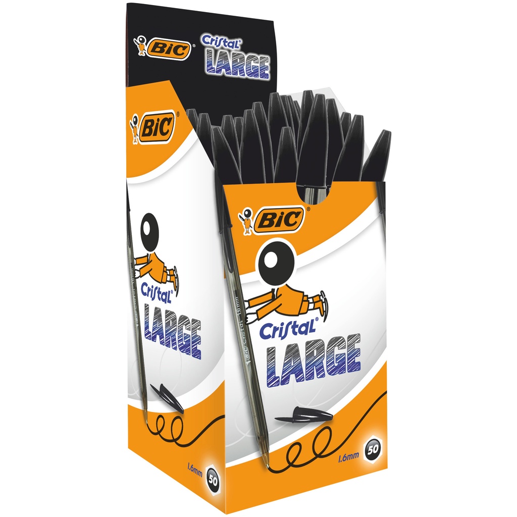 Balpen Bic Cristal L zwart