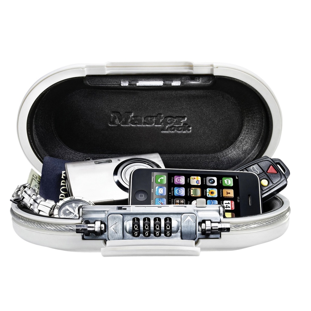 [5900EURDWHT] Kluis Safe space combinatieslot en kabel wit