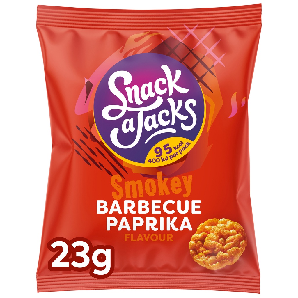 [37187] Mini rijstwafels Snack-a-Jacks barbeque paprika