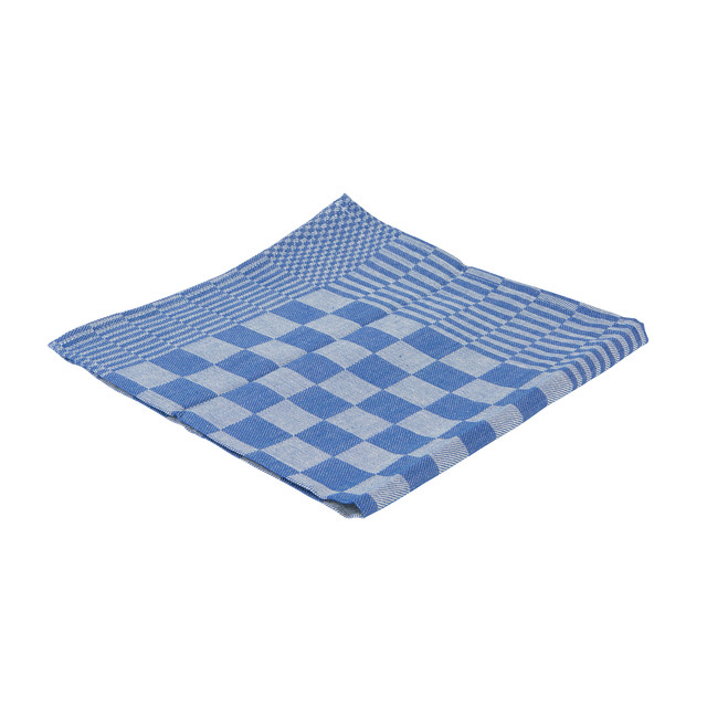 [2020076] Theedoek blok marine Ca 65x65cm blauw