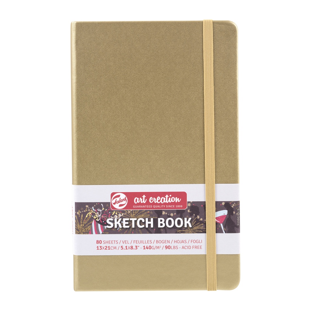 [9314142M] Schetsboek Talens Art Creation 130x210mm witgoud