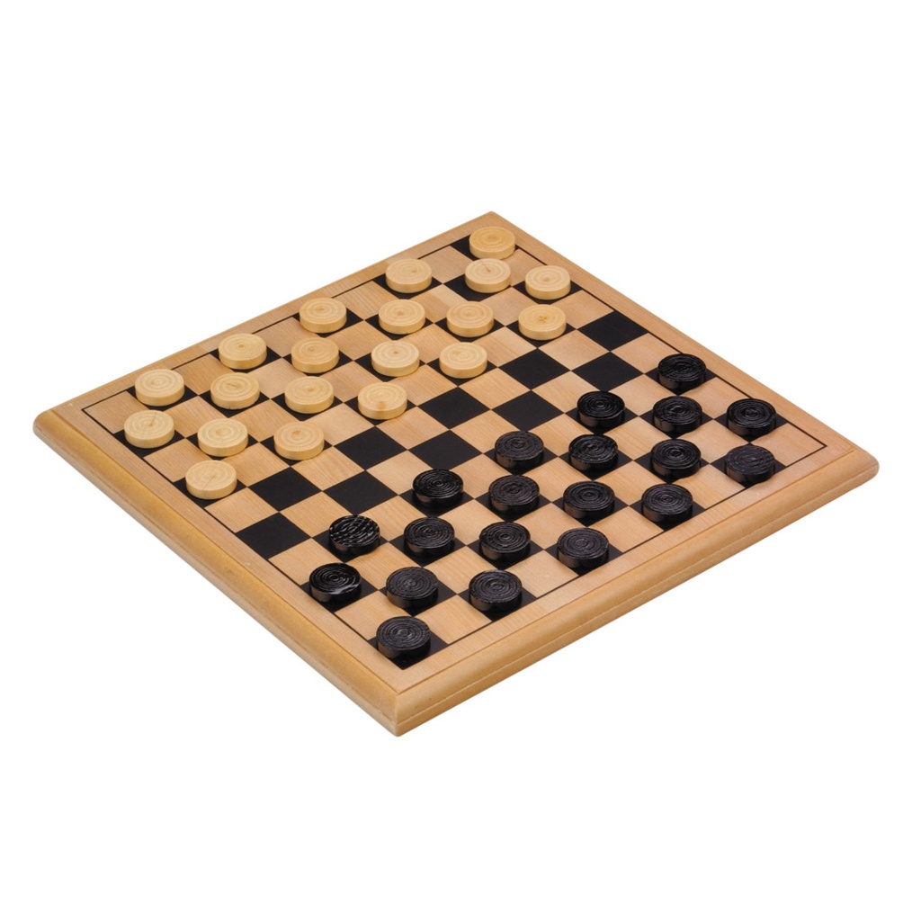 [ENG-150236] Damspel Longfield Games hout 30x30cm
