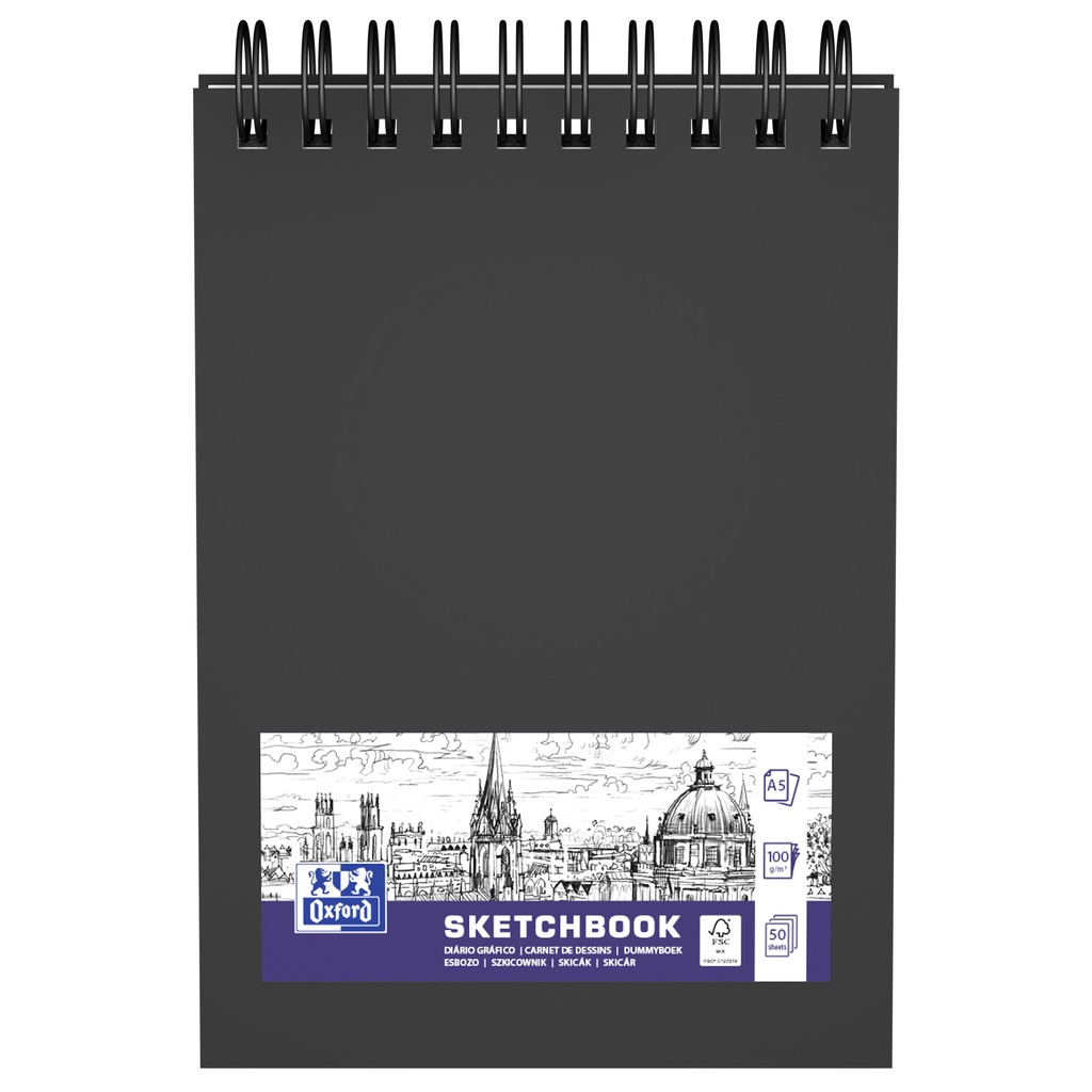 [400152644] Schetsboek Oxford A5 50 vel spiraal