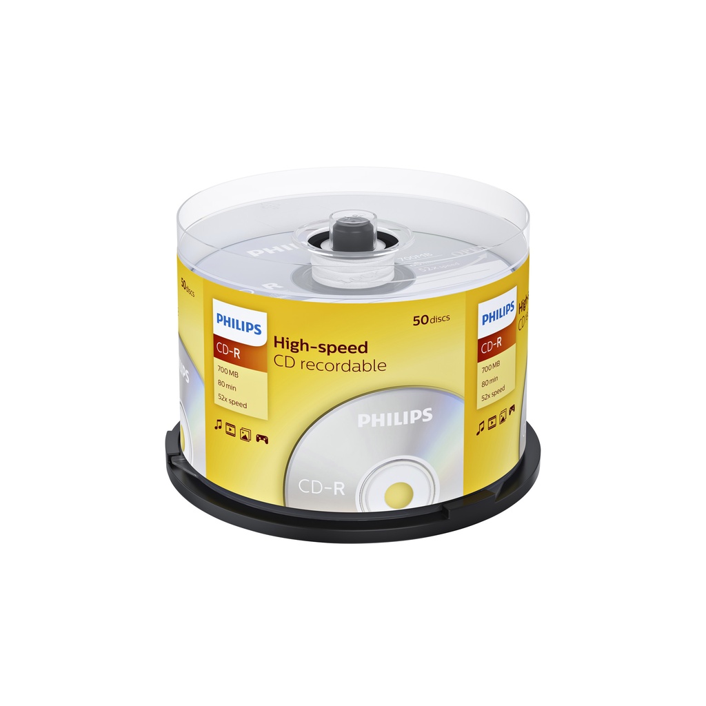 CD-R Philips 80Min 700MB 52x SP (50)