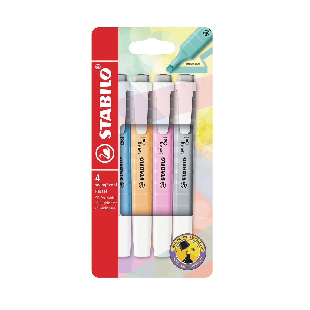 [275/4-08-2] Markeerstift STABILO Swing cool 275/4 pastel ass