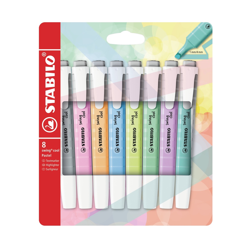 [275/8-08-2] Markeerstift STABILO Swing cool 275/8 pastel ass