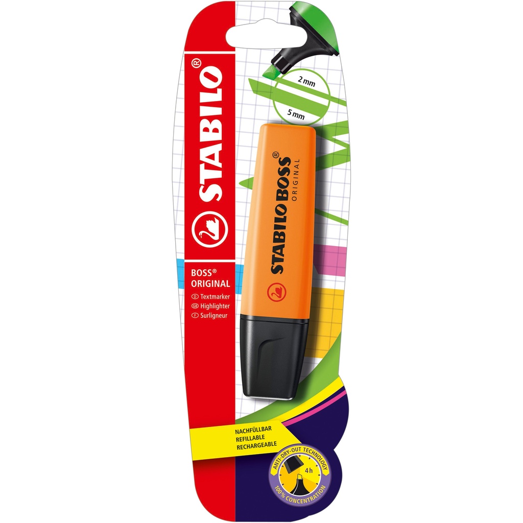 [B-10141-10] Markeerstift STABILO BOSS 70/54 blister oranje