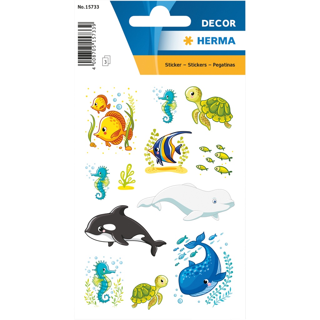 [15733] Décor sticker Walvissen en zeedieren