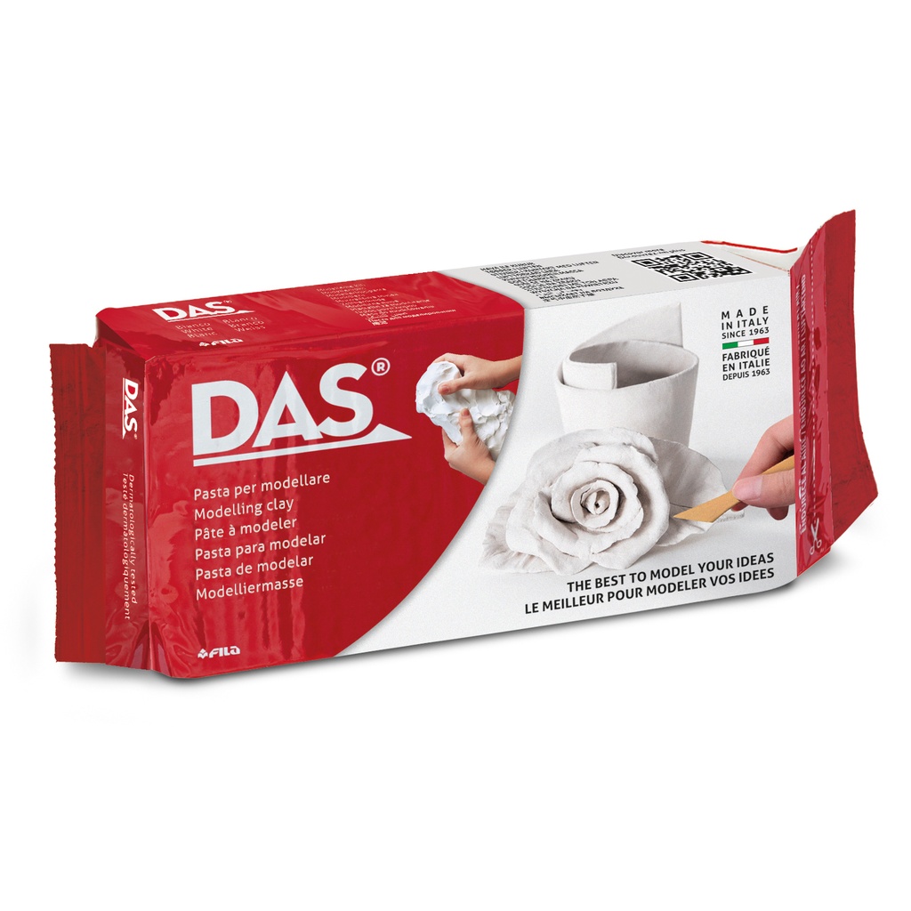 [F387500] Boetseerklei DAS luchthardend 1000 gram wit