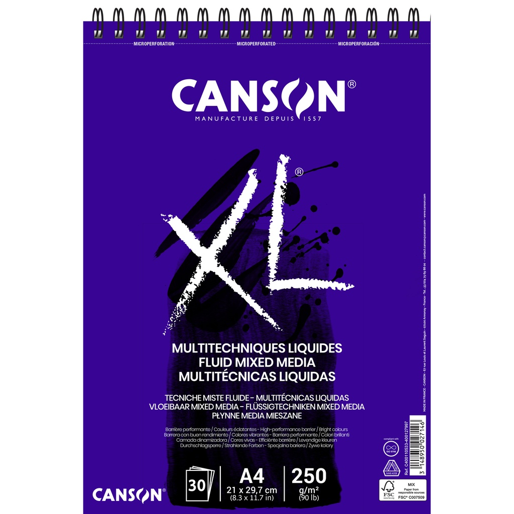 [C400110533] Mixed mediapapier Canson XL 250gr A4 extra wit