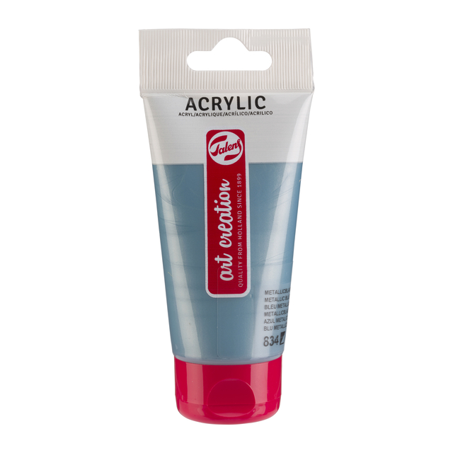 Acrylverf TAC 834 metallicblauw tube 75ml