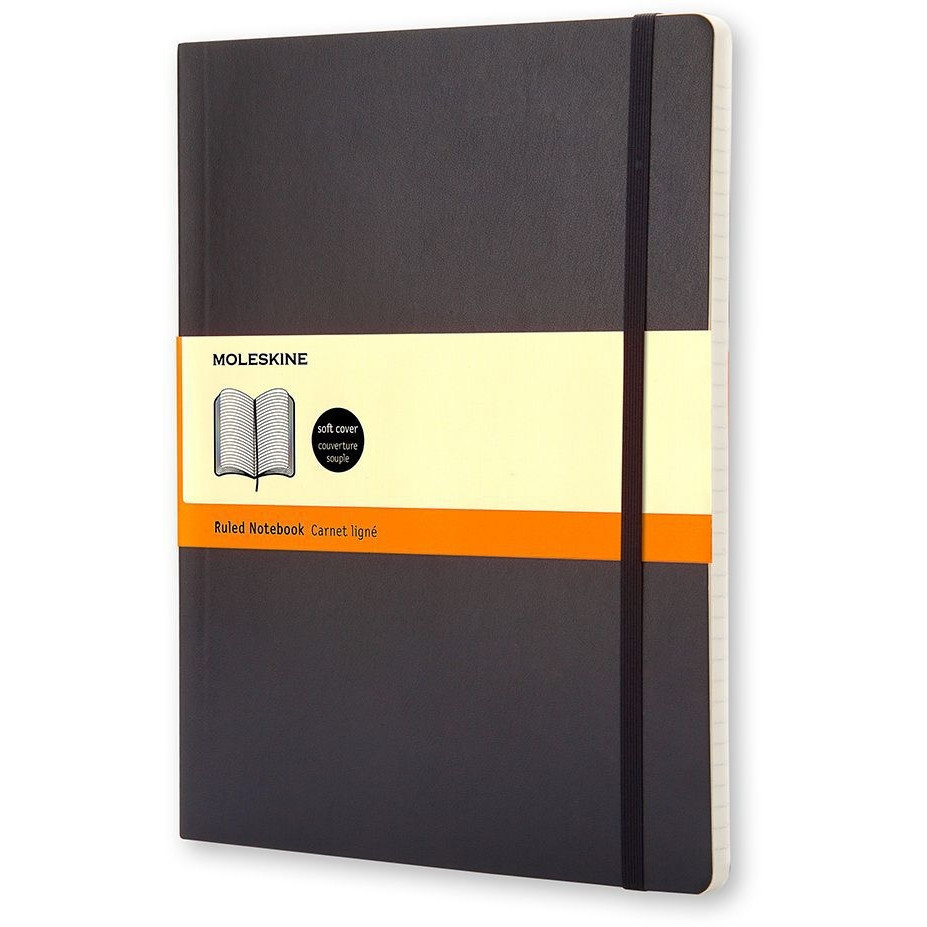 [QP621] Notitieboek Moleskine XL 190x250mm lijn sc zwart