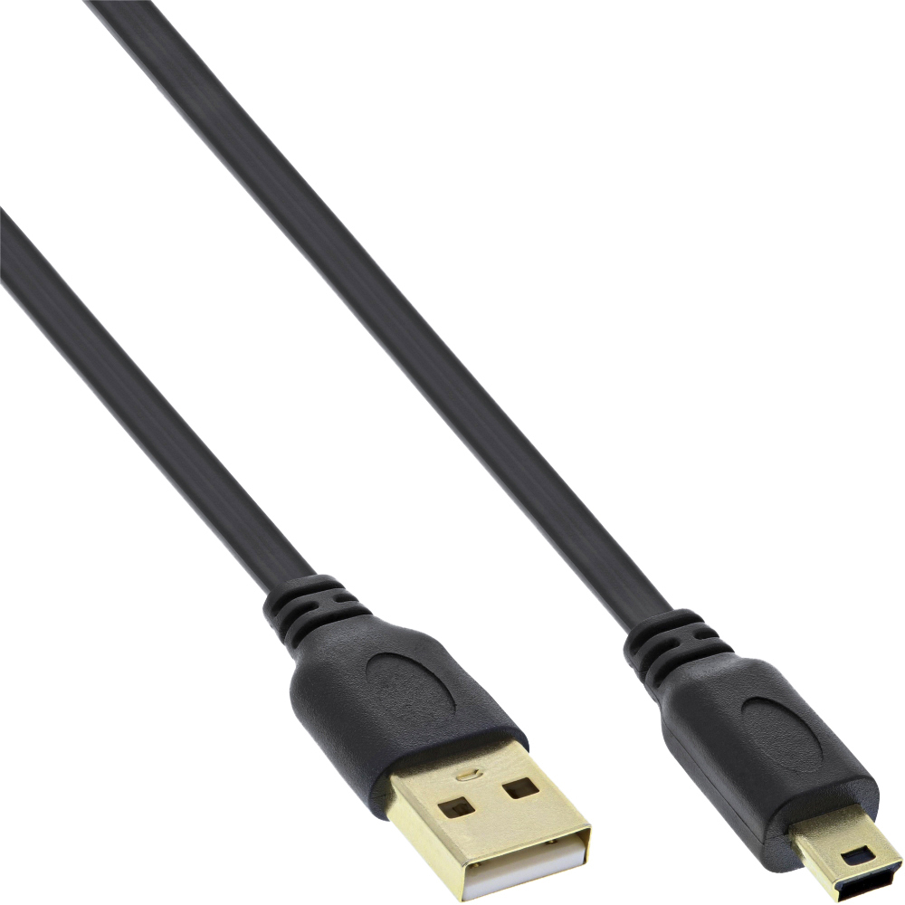 Kabel InlLne USB-A mini-B 2.0 2 meter zwart