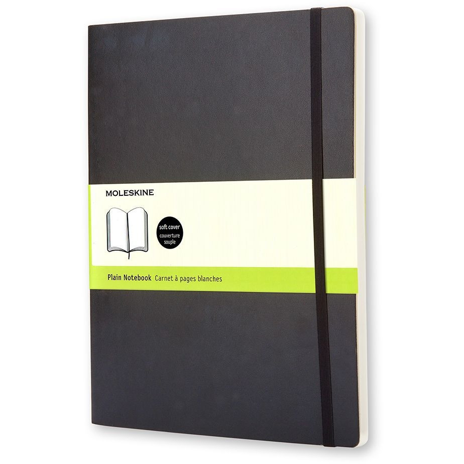 [QP623] Notitieboek Moleskine XL 190x250mm blanco sc zwart